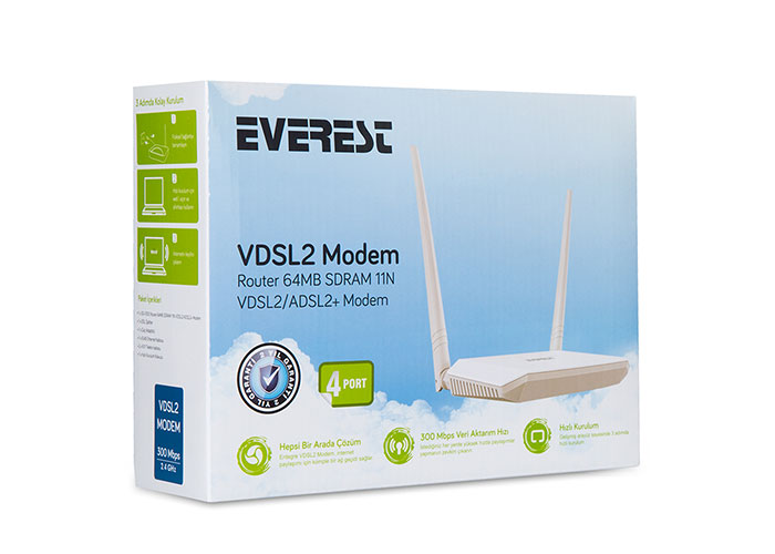 Everest SG-V300 Router 64MB SDRAM 11N VDSL2/ADSL2+ Modem